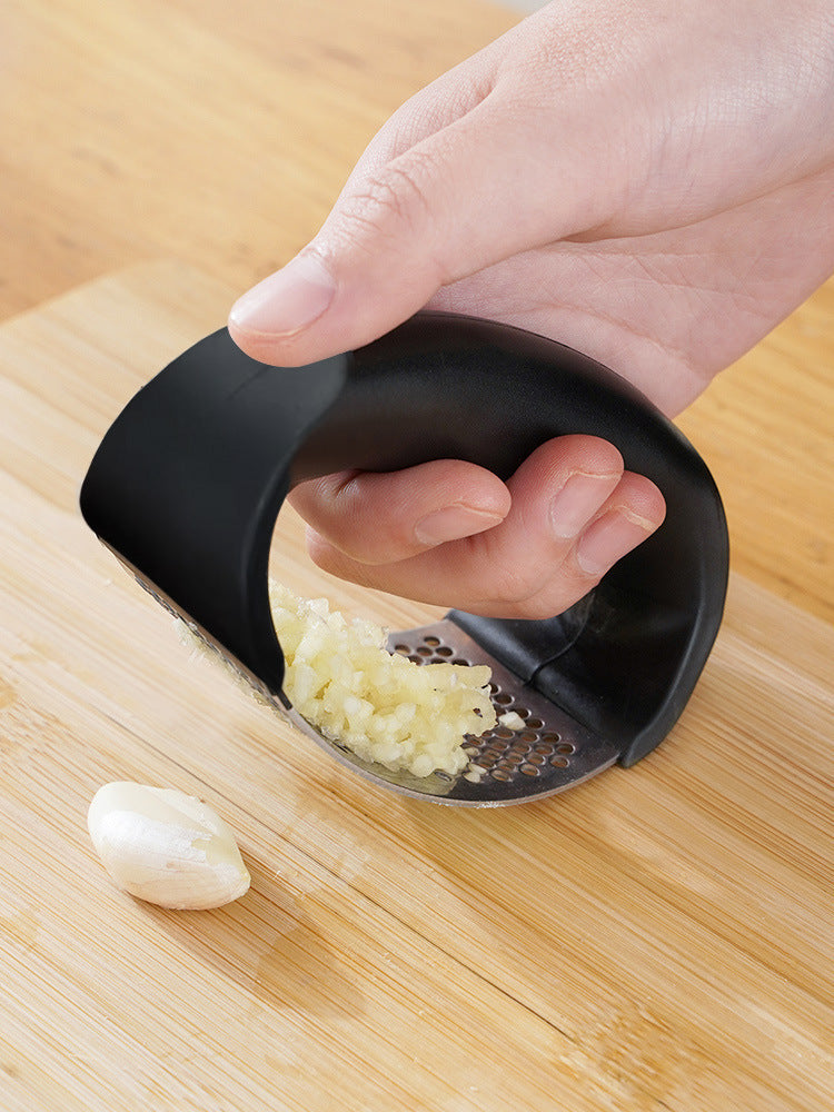 Prensa de Alho em Aço Inox – Triturador Manual, Picador de Alho, Ferramenta para Fatiar Alho, Utensílio de Frutas e Legumes, Acessório de Cozinha, Gadget