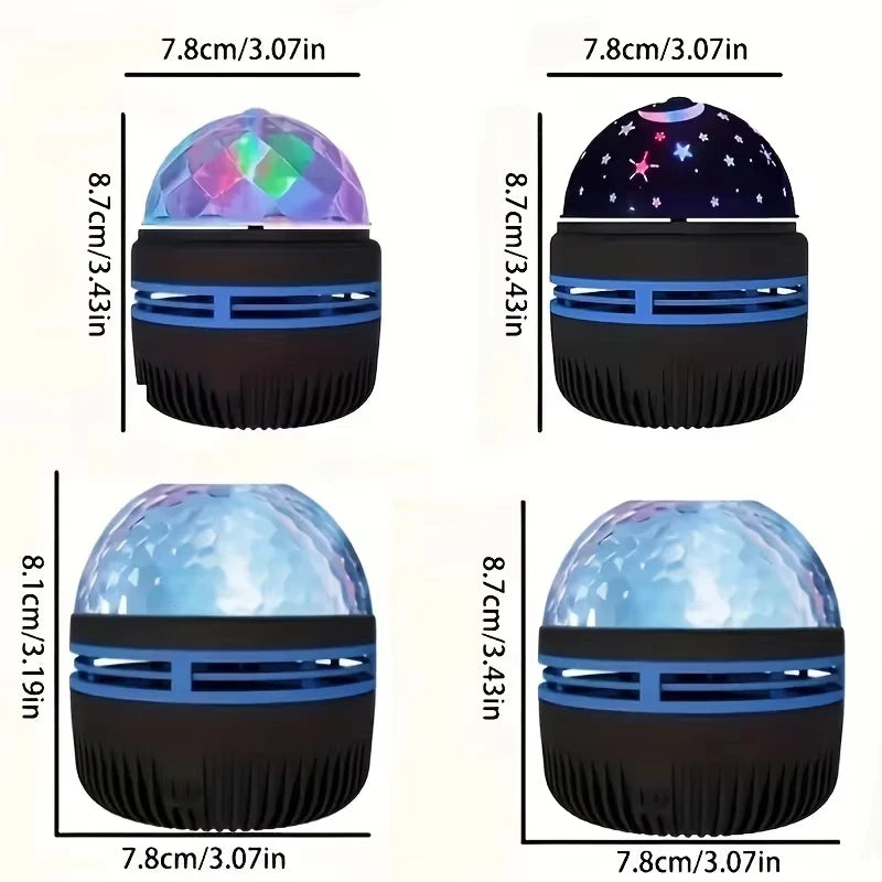 Projetor de Estrelas, Projetor Galáxia, Projetor de Ondas Oceânicas com Luz Noturna Decorativa para Quarto e Decoração de Ambiente, com 7 Padrões de Cores