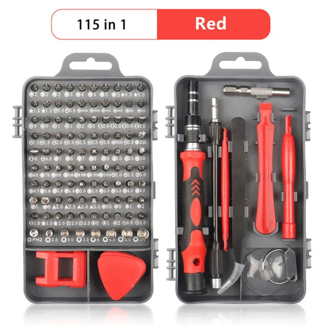 Conjunto de Chaves de Fenda Magnéticas – Kit de Bits Torx e Phillips WOZOBUY com Motor Elétrico, Chave Removedora e Ferramentas para Reparos em Celular e PC