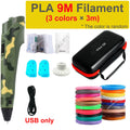 Caneta 3D Caneta de Impressão 3D para Crianças, Canetas para Desenho DIY, Filamento PLA, Presente de Aniversário ou Natal para Meninos e Meninas, Acompanha Estojo para Viagem
