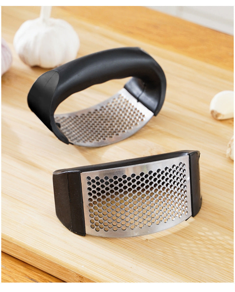 Prensa de Alho em Aço Inox – Triturador Manual, Picador de Alho, Ferramenta para Fatiar Alho, Utensílio de Frutas e Legumes, Acessório de Cozinha, Gadget