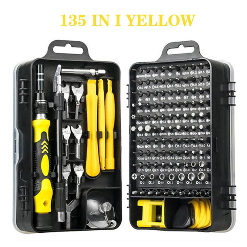 Conjunto de Chaves de Fenda Magnéticas – Kit de Bits Torx e Phillips WOZOBUY com Motor Elétrico, Chave Removedora e Ferramentas para Reparos em Celular e PC