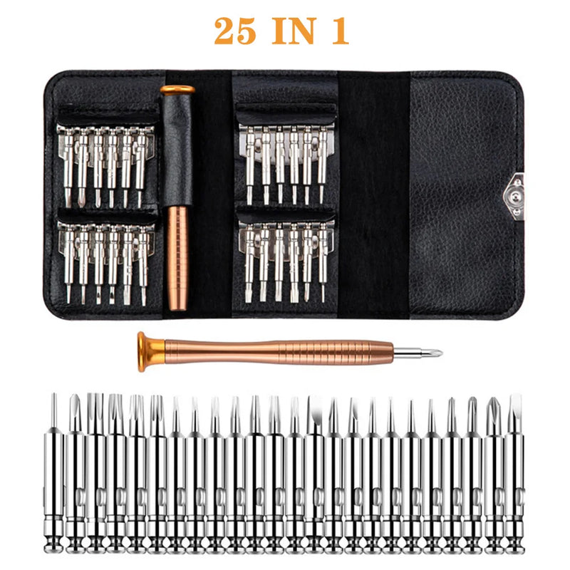 Conjunto de Chaves de Fenda Magnéticas – Kit de Bits Torx e Phillips WOZOBUY com Motor Elétrico, Chave Removedora e Ferramentas para Reparos em Celular e PC