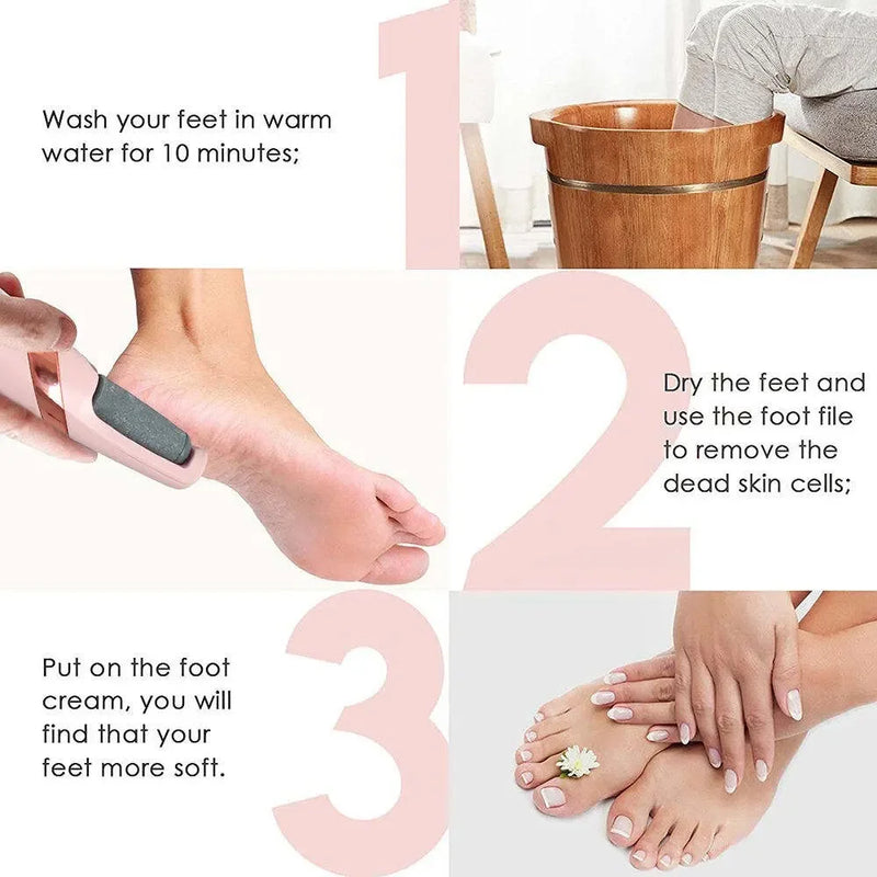 Lima Elétrica Recarregável para Pés e Mãos XMSJ – Ferramenta Elétrica de Pedicure para Lixar e Remover Calos e Pele Morta dos Pés, Lima de Lixa para Calcanhares, Produto Profissional para Cuidados com os Pés