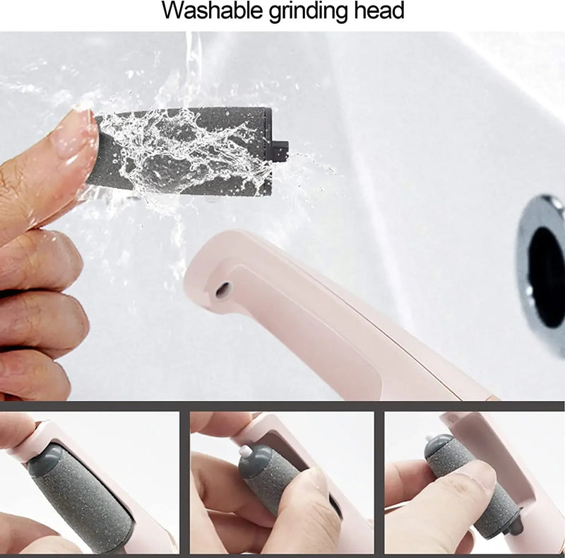 Lima Elétrica Recarregável para Pés e Mãos XMSJ – Ferramenta Elétrica de Pedicure para Lixar e Remover Calos e Pele Morta dos Pés, Lima de Lixa para Calcanhares, Produto Profissional para Cuidados com os Pés