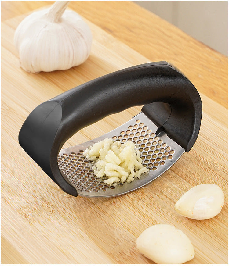 Prensa de Alho em Aço Inox – Triturador Manual, Picador de Alho, Ferramenta para Fatiar Alho, Utensílio de Frutas e Legumes, Acessório de Cozinha, Gadget