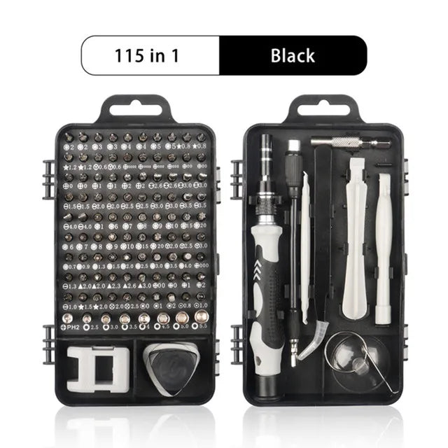 Conjunto de Chaves de Fenda Magnéticas – Kit de Bits Torx e Phillips WOZOBUY com Motor Elétrico, Chave Removedora e Ferramentas para Reparos em Celular e PC
