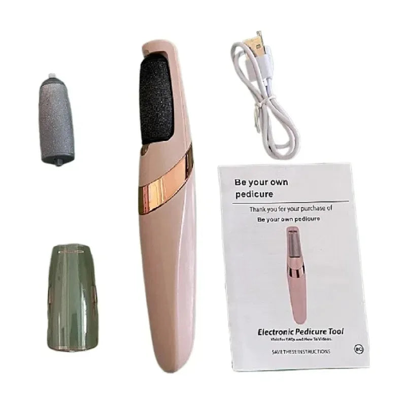 Lima Elétrica Recarregável para Pés e Mãos XMSJ – Ferramenta Elétrica de Pedicure para Lixar e Remover Calos e Pele Morta dos Pés, Lima de Lixa para Calcanhares, Produto Profissional para Cuidados com os Pés