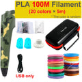 Caneta 3D Caneta de Impressão 3D para Crianças, Canetas para Desenho DIY, Filamento PLA, Presente de Aniversário ou Natal para Meninos e Meninas, Acompanha Estojo para Viagem